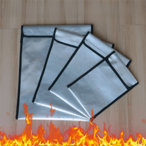 HOUCHU Waterproof Fireproof Document Bag Signal Blocker Heat-resistant Fireproof Shielding Folder Wear-resistant Sticky Strip Portable File Briefcase Cash Storage