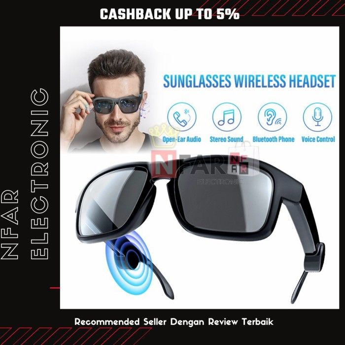 Smart Glasses Bluetooth Headset Kacamata Wireless Smart