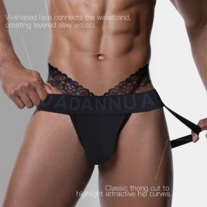 CMENIN ADANNU 3Pcs New Brand Modal Men Underwear Jockstrap Panties Quick Dry Stringi Mens Thong And G String Man Underpants Nude Male AD425
