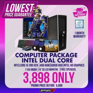 Computer Set i5 2nd gen 4gb ram 500gb hdd 19 square Keyboard and mouse free speaker or headset