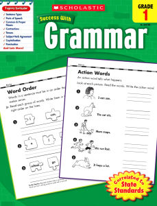 Worksheet SCHOLASTIC Success With Grammar แบบฝึกหัด ไวยากรณ์ G.1 - G.5