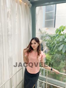 JACQVEEN Baju Wanita Crop Wangki Kaos Cewek Bahan Cotton Combad 24s