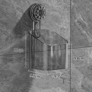 READY STOCK‼️ Suction Cup Bathroom Storage Basket | Wall-Mounted Shower Rack | Easy to Clean & Removable | Bathroom Organizer 现货‼️ 吸盘式浴室收纳篮 | 墙挂淋浴架 | 易清洁可拆卸 | 浴室用品收纳