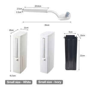 Narrow Toilet Trash Bin with Toilet Brush Dustbin Toilet Waste Bin