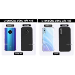 Ốp lưng chống sốc Vivo S1/ S1 PRO trong suốt silicon bảo vệ camera-Cool Case