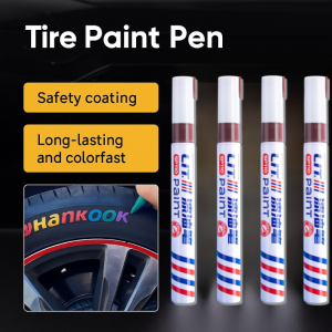Waterproof Tire Paint Pen Oil-Based Permanent Marker for Car Tires Quick-Dry Scratch-Resistant DIY Pen