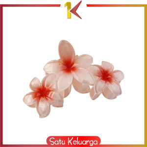 SK-C1152 Jepit Rambut 3 Bunga Kamboja Frangipani Hairclip / Hair Claw Jedai Kamboja Triplet Bunga 3