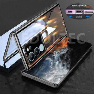 กล่องโลหะแม่เหล็กปกป้องเต็มรูปแบบสำหรับ VIVO V29 5G 360ฝาครอบเต็มรูปแบบกระจกหน้าหลังสองด้านพร้อมกรอบล็อค