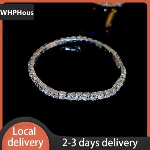[COD] WHPHous Ship within 24 hours Fashion Charm Zircon Tennis Bracelet Elastic Chain Bracelet  Adjustable Chain Bracelet Women Jewelry