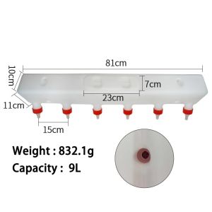 Feeding Device Large-Capacity 6 Nipples BPA Free Food-Grade Silicone for Mules Donkeys Pigs Horses Dogs Multi-Purpose Durable