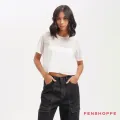 Penshoppe Relaxed Fit Sheer Top With Inner For Women (Black/White)