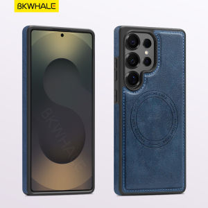 BKWHALE เคสโทรศัพท์แม่เหล็กสำหรับ Samsung Galaxy S25 Ultra S25+ S25 Edge S24 Ultra S24+ S23 Ultra S23+ S22 Ultra S22+ S22 Plus S25 + S24FE ฝาหลังหนังเคสกันกระแทก