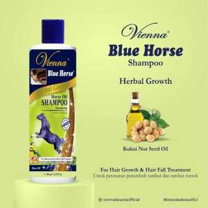 Vienna Blue Horse Shampoo | Sampo Kuda | Pertumbuhan Rambut | Hair Growth | Rambut Rusak 350ml | Herbal Growth | Silky & Shiny | Nourish & Repair | Hair Fall | 2in1 Shampoo & Conditioner