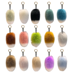 Faux Animal Tail Keyring Unique Key Charm Pendant Elegant Bag Decoration Colorful Pendant for Handbags and Backpacks
