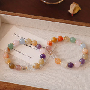 Natural Crystal Bracelet Colorful Beaded Bracelet Simple and Fashionable Bracelet