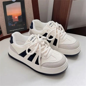 พร้อมส่งจากไทย มาใหม่ รุ่นQ91 รองเท้าผ้าใบวินเทจ พื้นหนา รองเท้าผ้าใบลำลองผู้หญิง วิทยาเขตสไตล์ น้ำหนักเบาใส่สบาย insแฟชั่นแมทช์ลุคง่าย ไซส์ 35-42