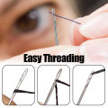 30Pcs Side Hole Blind Sewing Needles Stainless Steel Elderly Self Threading Needles 6 Sizes Stitching Pin DIY Hand Sewing Needle. 