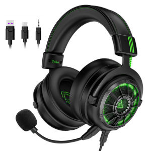 EKSA E5000 Pro Wired Headset Gamer 7.1 Surround Gaming Headphones for PC/Xbox/PS4 with Mic ENC Call Noise Cancelling Earphones