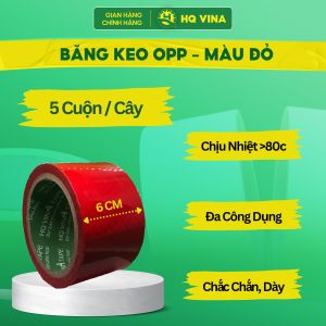 Băng Keo OPP Màu Đỏ Đóng Gói Chuyên NghiệpThẩm Mĩ Dễ Sử Dụng Đóng Gói Bền Bỉ - 100 Yard