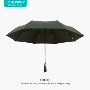 LORDWEY Luxury Wood Handle Umbrella Men Business Windproof Automatic Umbrella Outdoor Golf Folding Rain Big Umbrellas Brand 8K