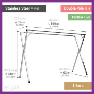 Clothes Rack Extendable Telescopic Cloth Hanger Foldable Drying Rack Laundry Rack Ampaian Baju 晾衣架