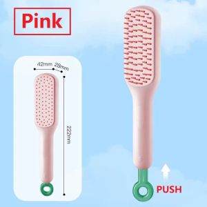 Retractable Massage Comb Self-Cleaning Anti-Static Hairbrush Portable Hair Brush Hair Styling Tools