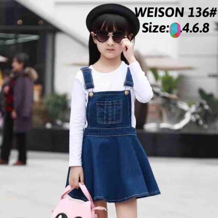 Girl jumper dress outlet denim