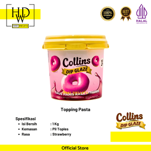 Collins Dip Glaze Topping Dipping Decoration & Filling 1kg Pil Semua Rasa