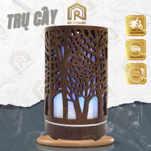 (HCM) Máy Khuếch Tán Tinh Dầu Trụ Cây Xông Hương Thơm Tạo Độ Ẩm Thơm Phòng Kháng Khuẩn - Rô Organic