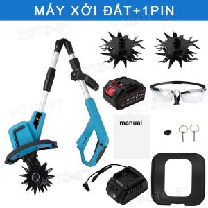 Máy Xới Đất MiniXới Đất Cầm Tay Dụng cụ làm tơi xốp đất Vun đậu ngô Xới cỏ