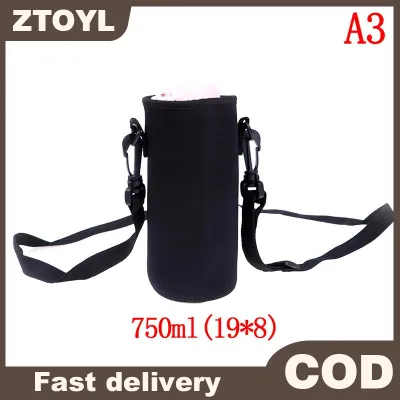 ZTOYL Túi bọc cách nhiệt đựng chai nước 420ml-1500ml Dây đeo túi du lịch