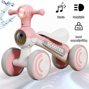 ADREE Mini Baby Balance Bike Multifunction with Music Lights Children Bicycle Creative 4 Wheels Walker Balancing Scooter For 1-3 Years Old