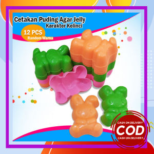Cetakan Jelly Bentuk Kelinci isi 12pcs Serbaguna Cetakan Pudding Cetakan Cokelat Bentuk Kelinci
