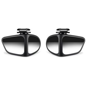LOPU HD Glass Car Blind Spot Mirror 2 Side 360 Degree Rotatable Car Rear View Auxiliary Mirror Parking Mirror Safety Accessories Adjustable Wide Angle Reversing Mirror For Most Cars