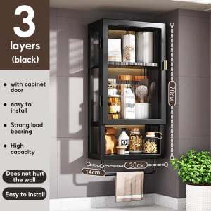 Wall Cabinet Cupboard for Kitchen SpiceCondiment Hanging Cabinet Kitchen Cabinet Storage