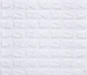 3d wallpaper ขนาด 70x77 cm แผ่นใหญ่ วอลเปเปอร์สามมิติ สติ๊กเกอร์ติดผนัง มีกาวในตัว ใช้ง่าย ลายอิฐ สีพื้น (ชุดละ 10 แผ่น)