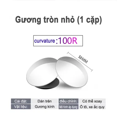 Bộ 2 gương cầu lồi ô tô 360 độ cao cấp gương chiếu hậu xe hơi kính lồi gắn gương oto xóa điểm mù