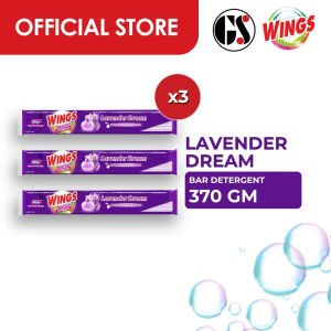 Wings Total Care With Fabcon Lavender Dream Detergent Bar 370g | Set 3