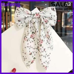 fufeng Nơ Kẹp tóc nơ thời trang phong cách Hàn Quốc nơ lớn ruy băng buộc tóc nhỏ hoa tươi kẹp tóc nơ phụ kiện