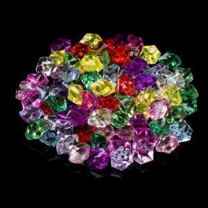 OUTOPEN Acrylic 50pcs/bag Aquarium Landscape DIY Craft Crystal Ice Cubes Fish Tank Decoration Artificial Stones Pebbles Cobblestones Vase Filler