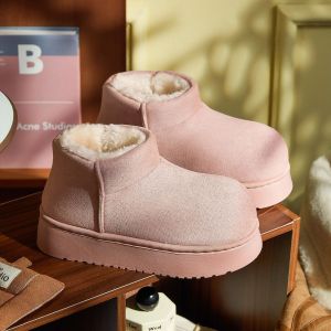 [Free Shipping] Cute Thick-Soled Height-Increasing Snow Boots For Women 2026 Autumn/Winter New Style Fleece-Lined Fur-Lined And Cotton-Padded Snow Boots For Petite Women