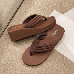 [Free Shipping] New Ins-style height-increasing sandals for women platform thick-soled flip-flops versatile non-slip beach shoes for summer