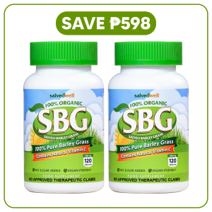 SBG Salveo Barley Grass Capsules 120 x 500mg x 2 Bottle | 100% Pure Organic Barley Powder | Detox Drink for Immune Support and Daily Health High Fiber No Sugar Added Vegan FDA & Halal Certified Authentic Wheatgrass Alternative Rich in Antioxidants