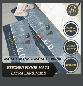 【2 IN 1】 Kitchen Mat XL SIZE Premium Quality water-absorbing oil-absorbing non-slip dirt-resistant floor mats long household door entry door mats bedroom carpet floor mats