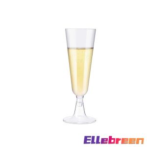 Ellebreen 6pcs/set Disposable Wine Glasses Party Transparent Hard Plastic Champagne Flutes
