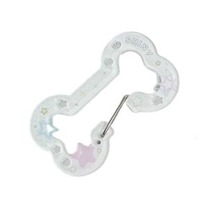 Tối giản hình xương Keychain phụ kiện rõ ràng Acrylic vòng chìa khóa trang trí với các mẫu rỗng tinh tế