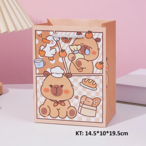 Túi Quà Hoạt Hình Dễ Thương Có Quai Xách – Túi Bìa Cứng Đựng Quà Shinchan Capybara Kitty Cao Cấp LILA TUIQUASHIN11