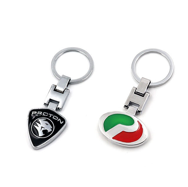 MOOGU Proton Perodua Logo Stainless Steel Metal 3D Keychain