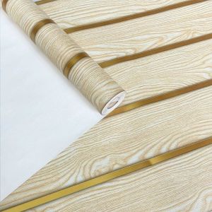 45*300CM Self-Adhesive Wood Wallpaper Waterproof PVC Wall Sticker Background Home Decoration