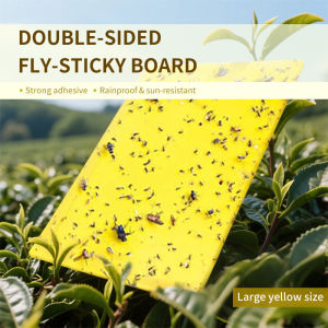 4 Bags Yellow Fly Sticky Trapping Kits Long-Lasting Glue Non-Invalid Sun-Aging Resistant Suitable for Kitchen/Balcony/Outdoor Courtyard Cost-Effective